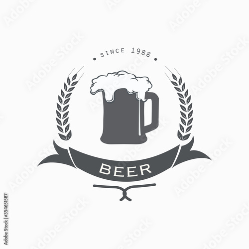 beer design illustration vector. beer icon logo vector