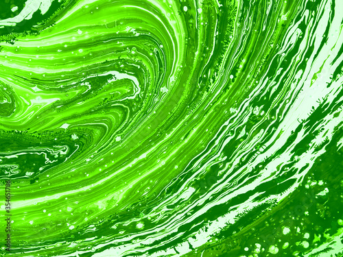 Mixed white and green paint background 