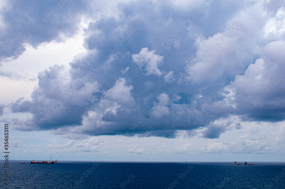 ship in the sea