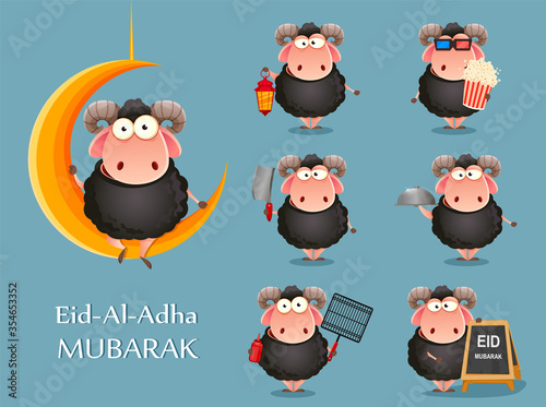 Eid al-Adha Mubarak. Traditional Muslim holiday