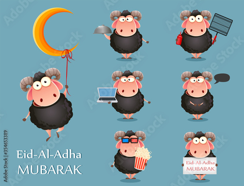 Eid al-Adha Mubarak. Traditional Muslim holiday