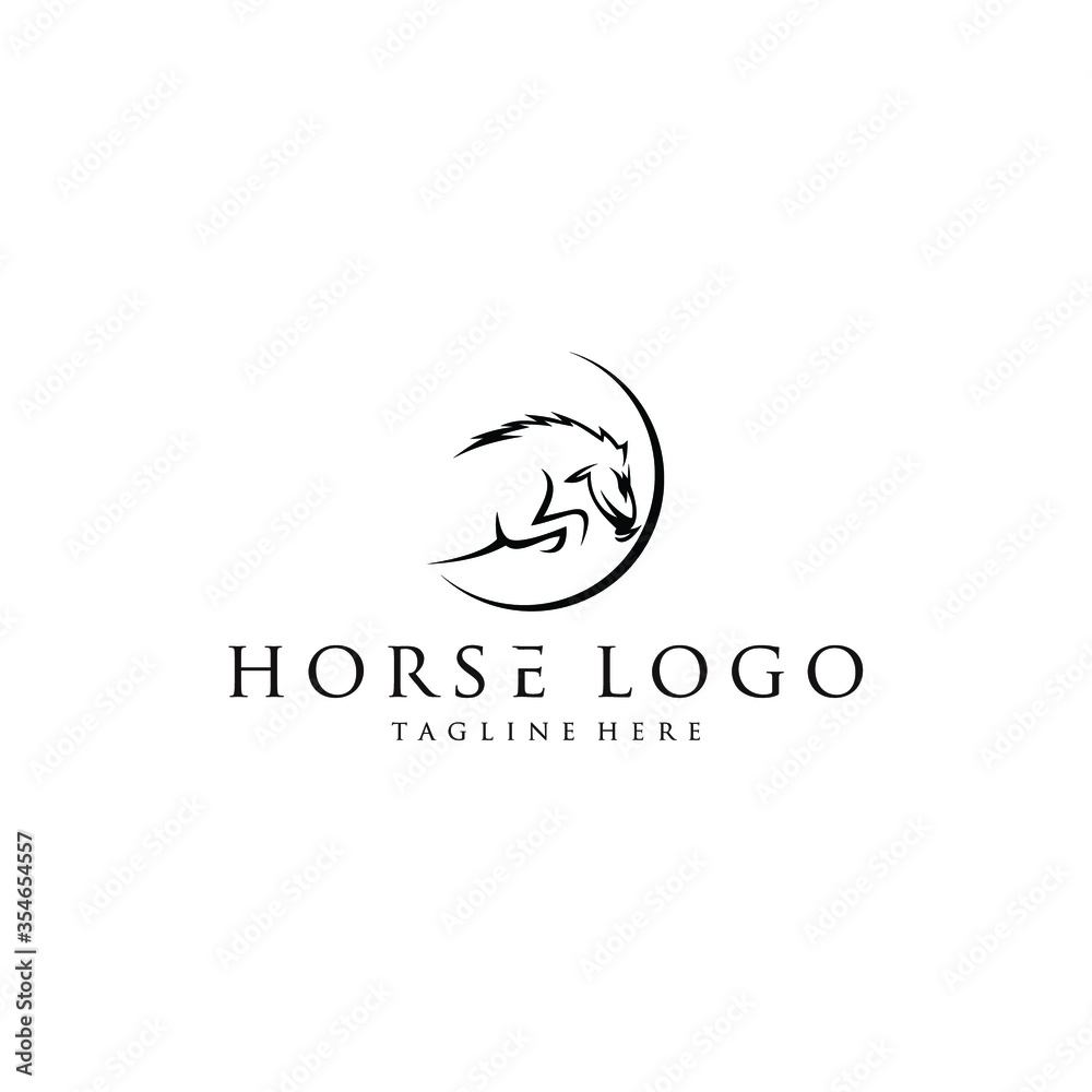 Creative horse logo vector for inspiration. Creative horse logo vector for inspiration.
