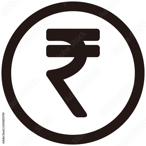 The Indian Rupee currency symbol