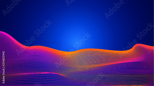 abstract background with waves