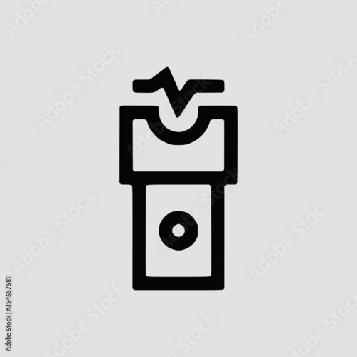 Vector Illustration of A Police Electroshock weapon Icon | Vector Line Icon | Police Vector Icon | Single Vector Icon