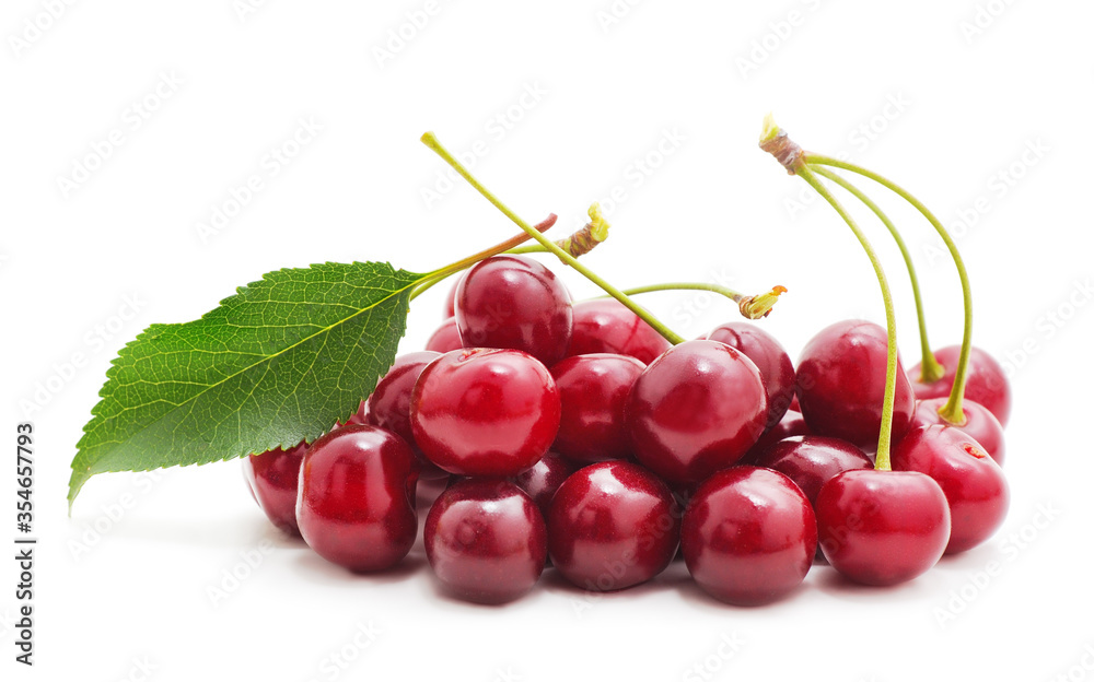Red ripe cherries. Red ripe cherries.