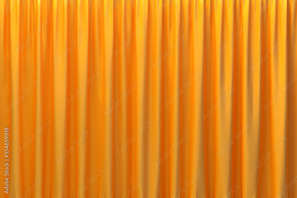Obraz premium 3D Rendering, Abstract gold background luxury cloth or liquid wave or wavy folds of grunge silk texture satin velvet material or luxury background or elegant wallpaper design,gold background