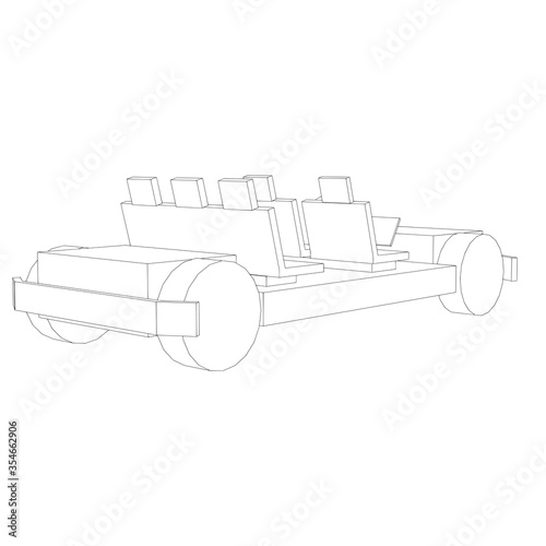 car structure sketch vector