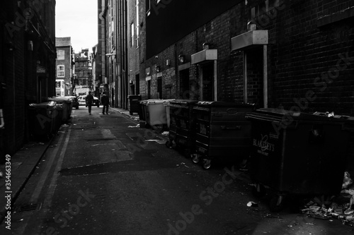 Dark street in Manchester city