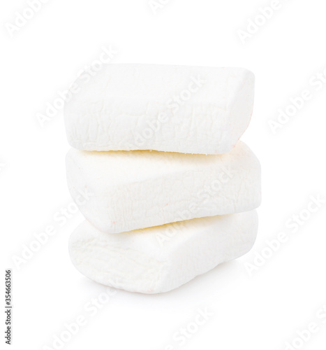 white marshmallows on white background