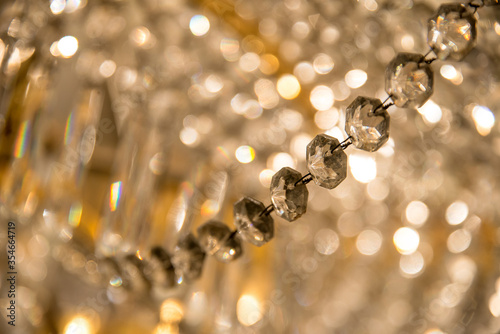 Abstract crystal chandelier - Glamour background