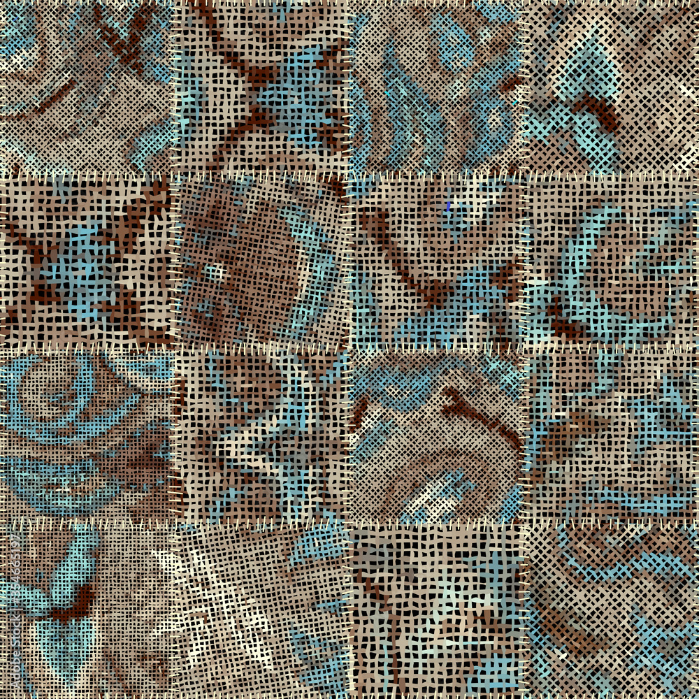 Imitation of a texture of rough canvas. Seamless pattern. Imitation of a texture of rough canvas. Seamless pattern.