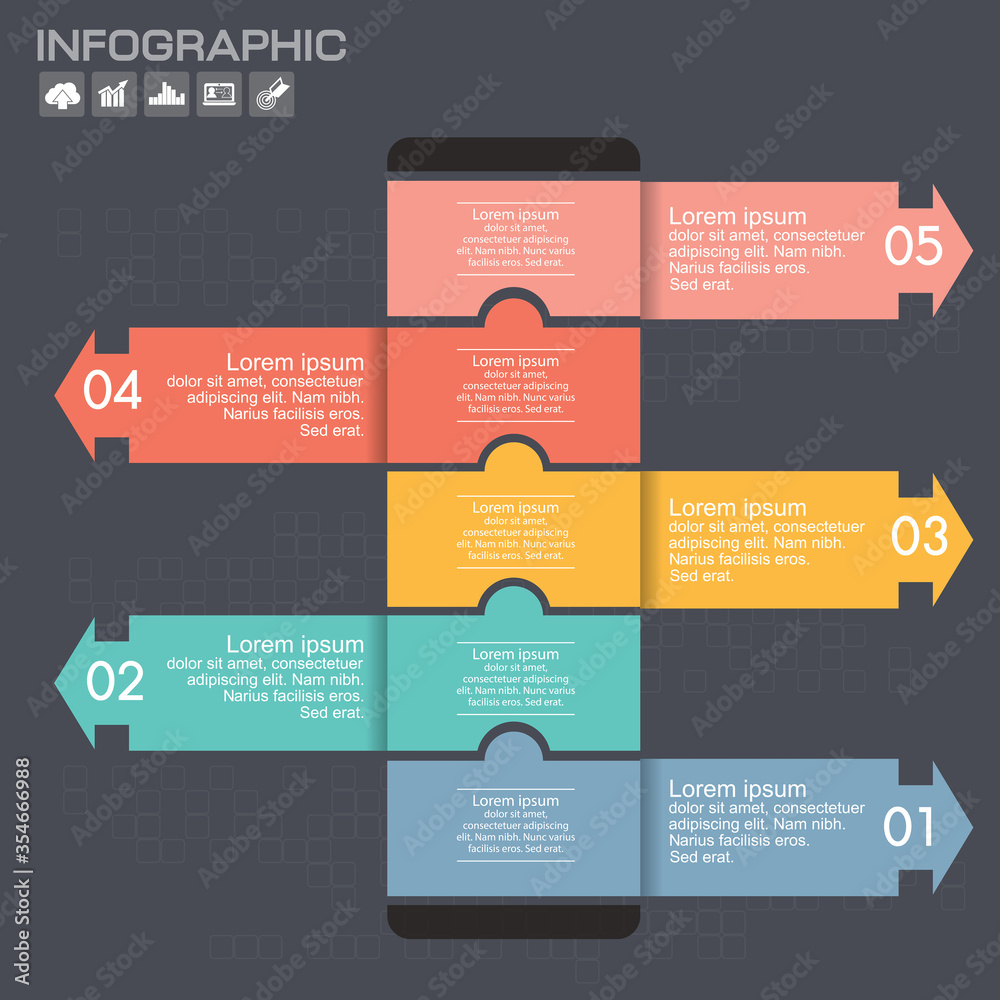 Business Infographic template layout with illustration of creative colorful pencil. Business Infographic template layout with illustration of creative colorful pencil.