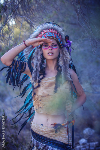 beautiful native indian costume photo