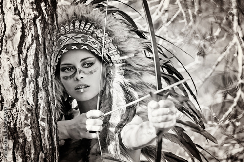 native american woman make up