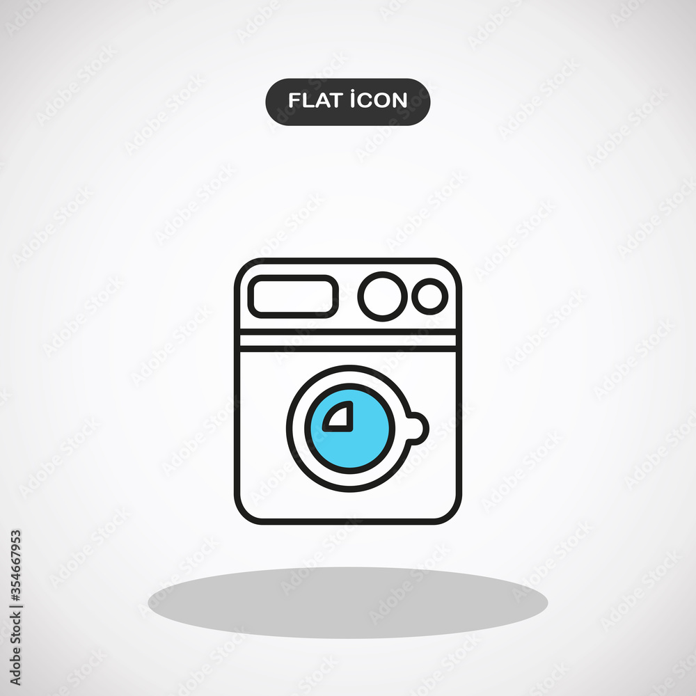 Washing machine Icon.Simple logo vector illustration for graphic and web design. Washing machine Icon.Simple logo vector illustration for graphic and web design.