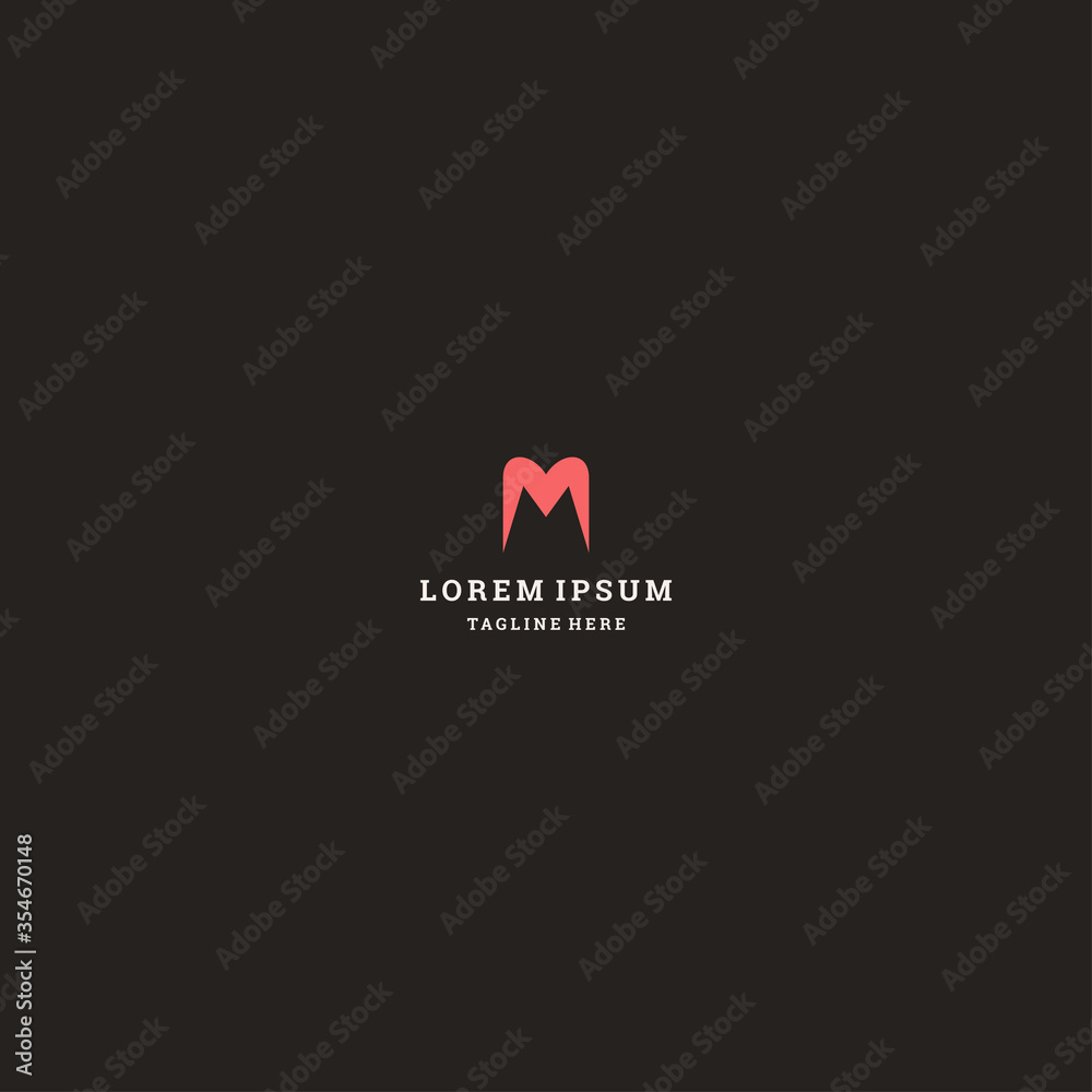 Letter M logo template design in Vector illustration 
