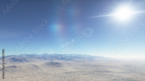 beautiful space background, planetary background, realistic surface of a distant planet, cosmic background 3d render photo