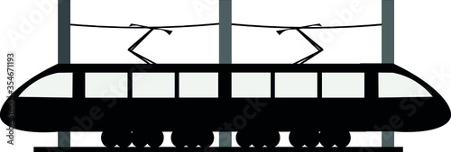 Vector of a high speed electric train