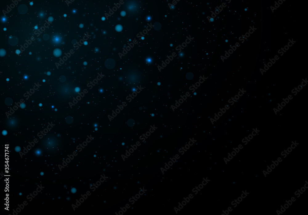 Light abstract glowing bokeh lights. Festive blue luminous background with colorful lights bokeh. Magic concept. Christmas concept. Light abstract glowing bokeh lights. Festive blue luminous background with colorful lights bokeh. Magic concept. Christmas concept.