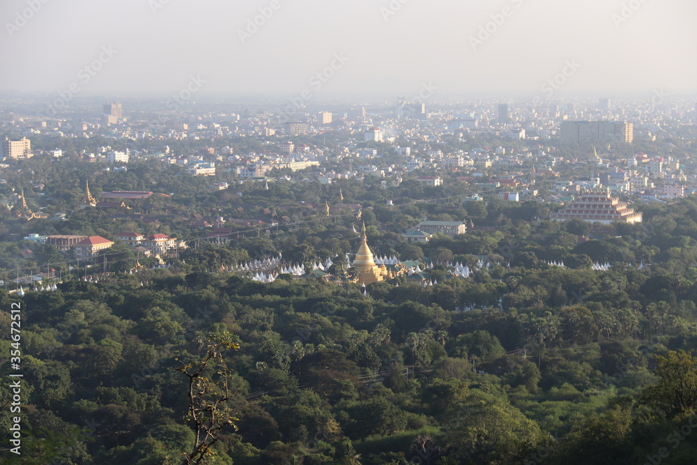 Paysage urbain à Mandalay, Myanmar	