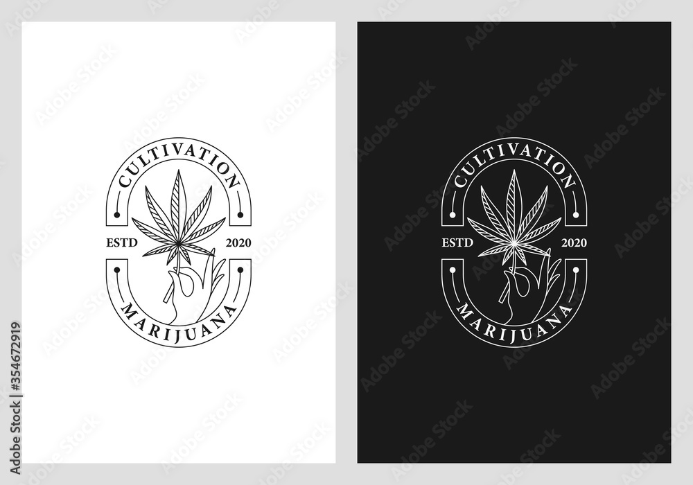 marijuana logo design premium vector marijuana logo design premium vector