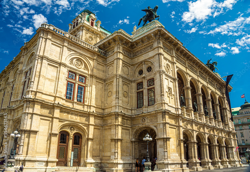 View of the Vienna Opera House. Austria