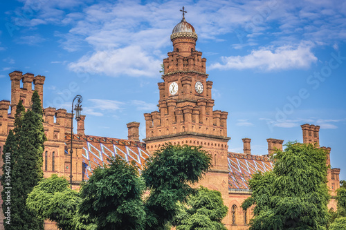 Vászonkép One of the buildings of National University in Chernivtsi city, Ukraine