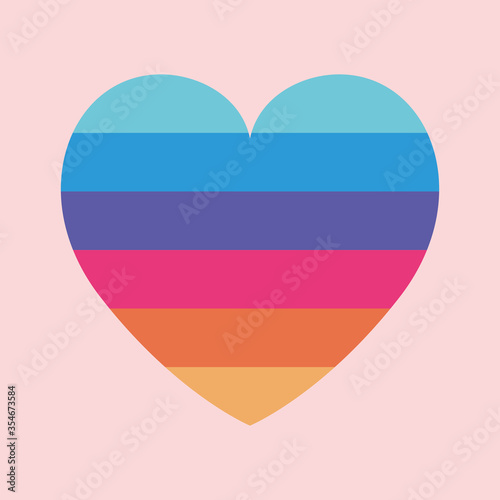 Free Download lgtbi heart on pink background vector design - GFXLoad