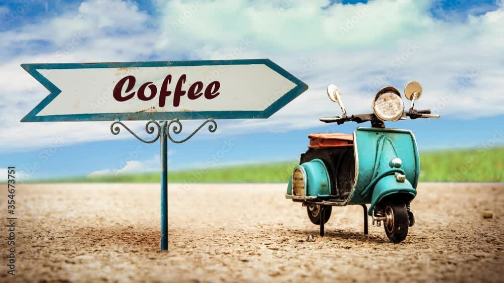 Street Sign the Way to Coffee Street Sign the Way to Coffee