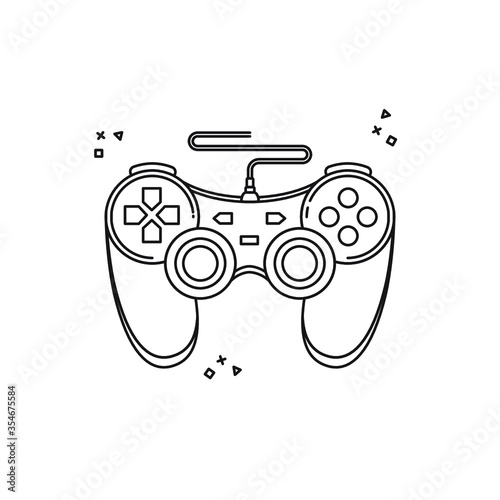 Game Controller flat design vector illustration
