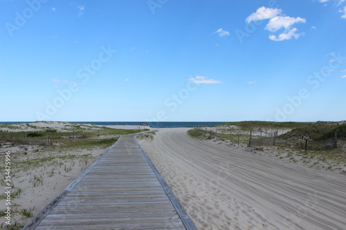 Wooden path to the sea