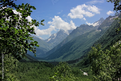 Alibek mountain valley, mountain landscape, summer