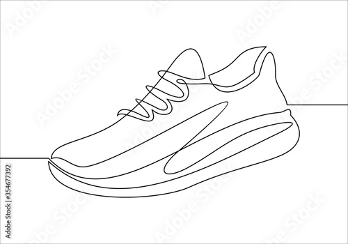Fényképezés Vector illustration of sneakers