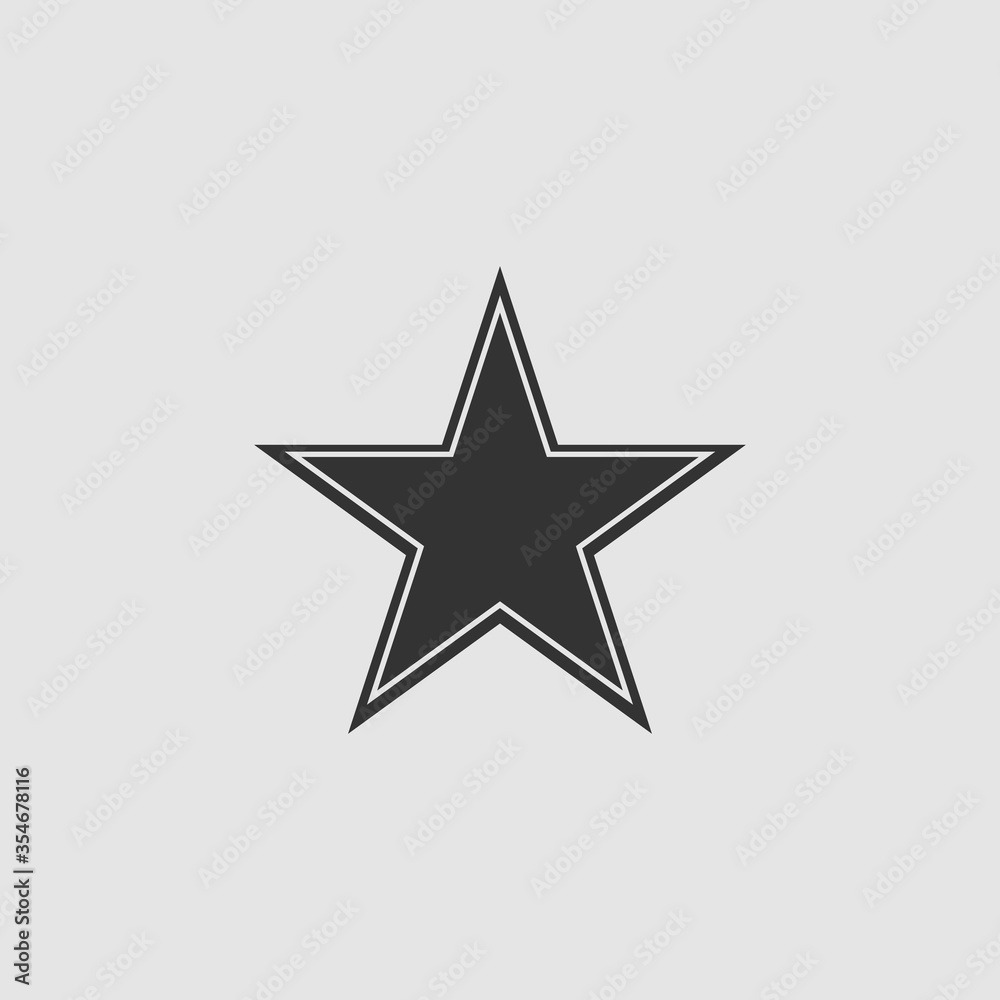 Star icon flat. Star icon flat.