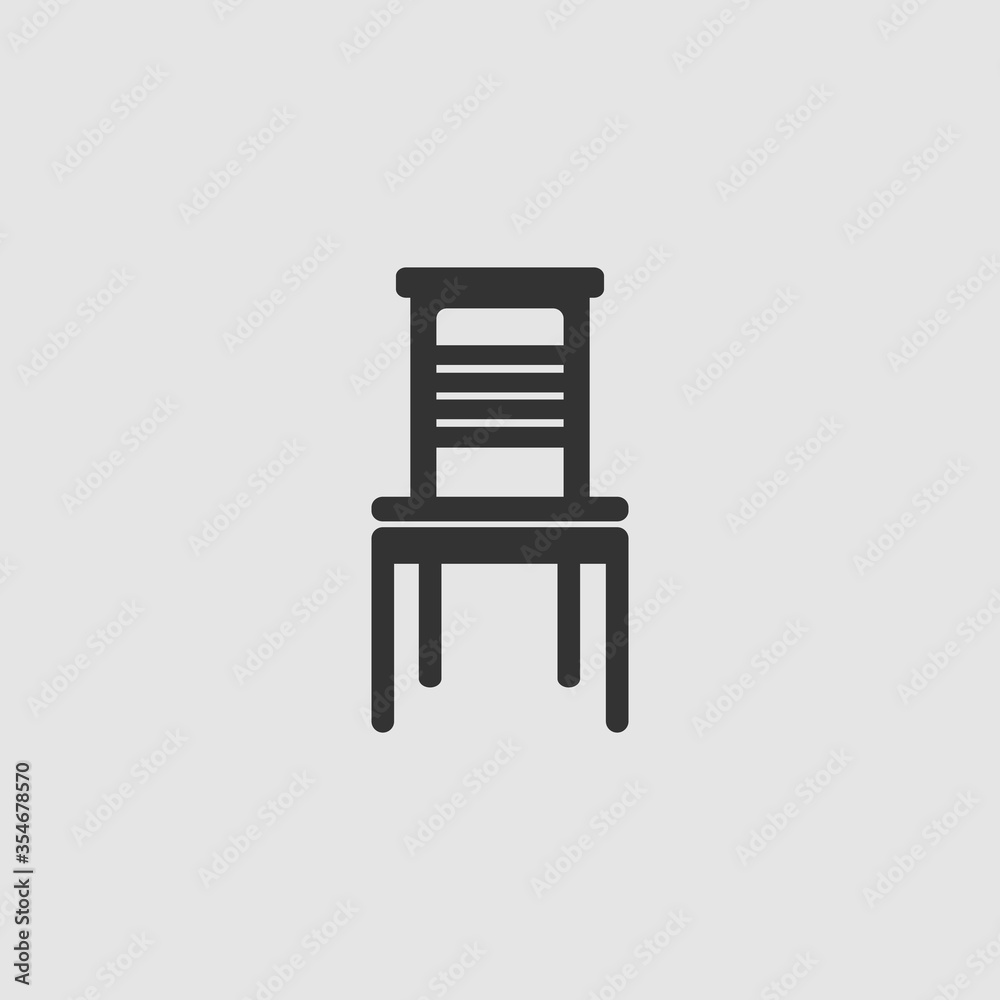 Fototapeta premium Chair icon flat.