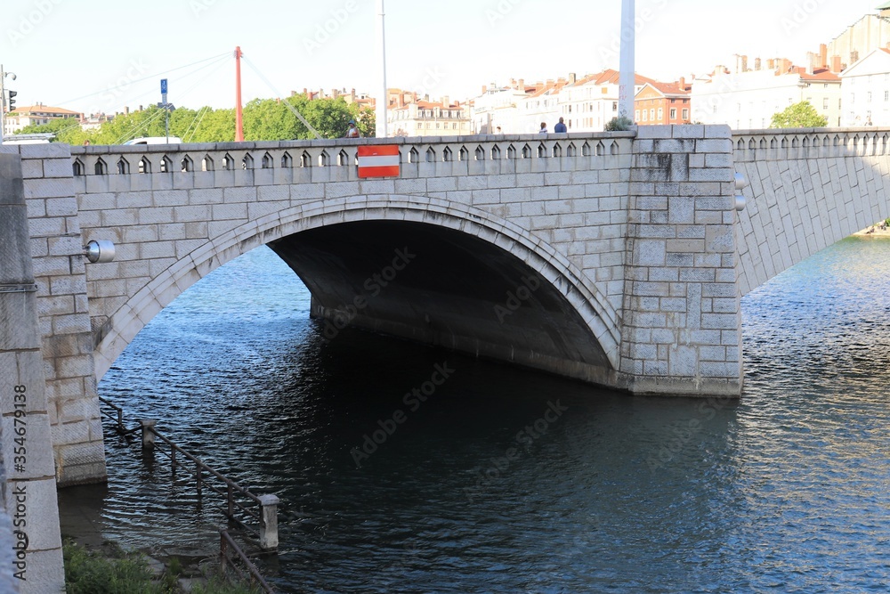 Le pont Bonaparte sur la rivière Saône à Lyon, ville de Lyon, département du Rhône, France