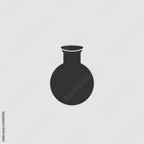 Vase icon flat.