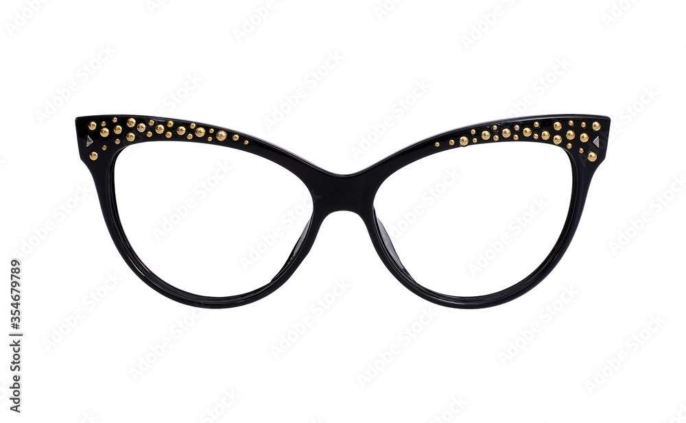 Fototapeta premium Glasses isolated on white background for applying on a portrait