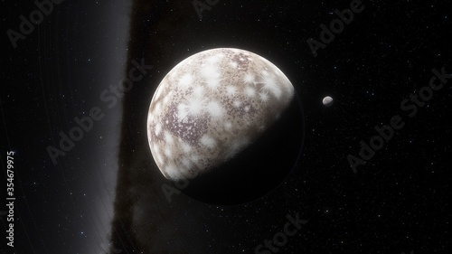 beautiful space background, planetary background, realistic surface of a distant planet, cosmic background 3d render photo