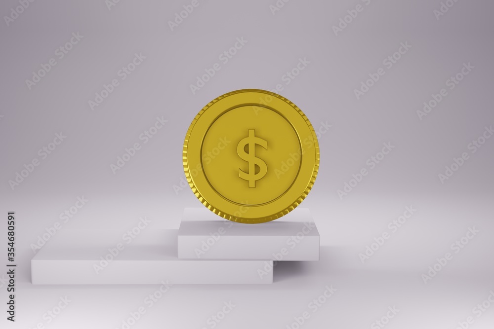 Gold coins finance income business money success. Illustration ...