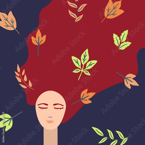 Dreaming girl illustration