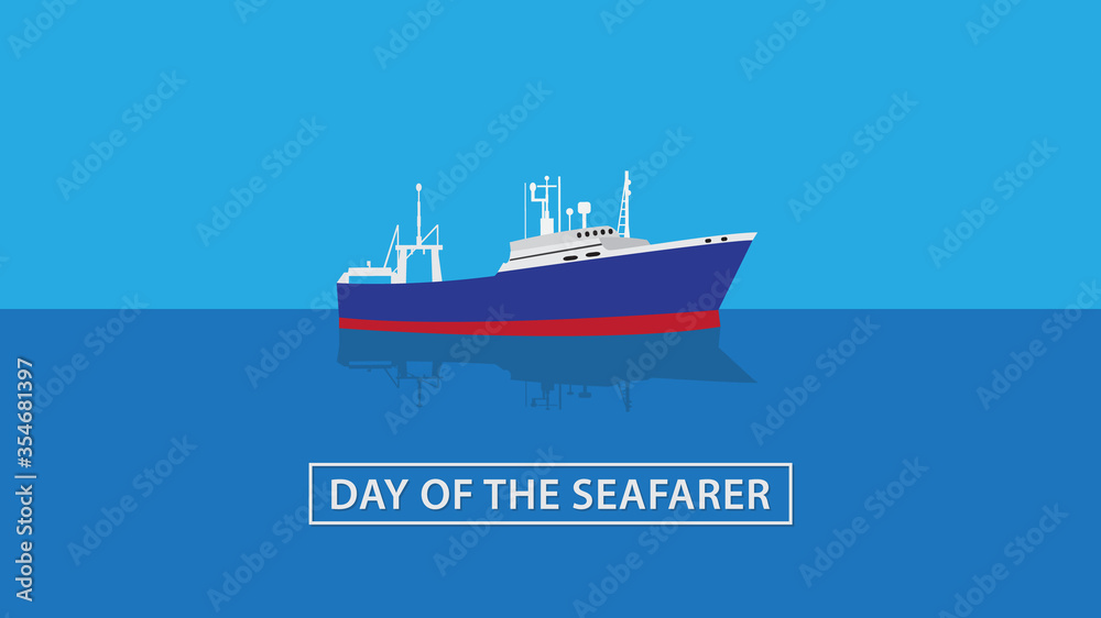 Day of the Seafarer. Vector illustration