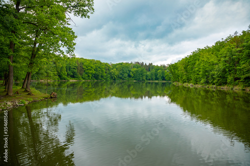 Pond near czech castle Konopiste near Prague, Czech republic