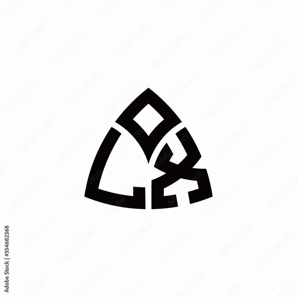 LX monogram logo with modern triangle style design template Stock ...