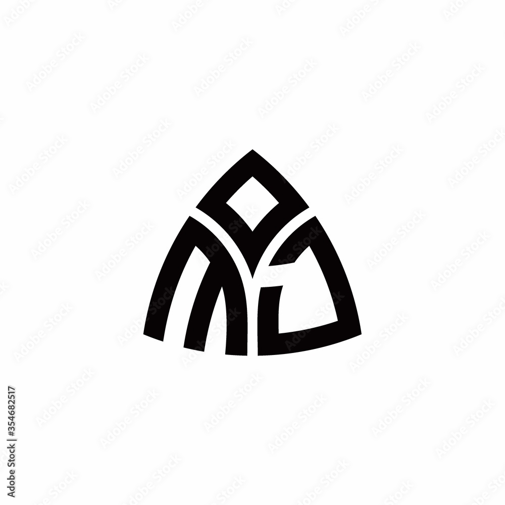 MJ monogram logo with modern triangle style design template MJ monogram logo with modern triangle style design template