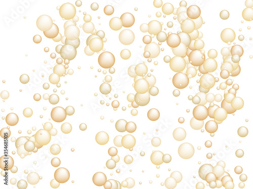 Champagne bubbles vector background illustration.