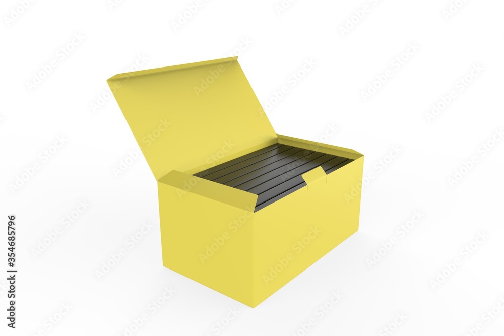 small Medical Face Masks boxes in side the big box. 3d illustration small Medical Face Masks boxes in side the big box. 3d illustration