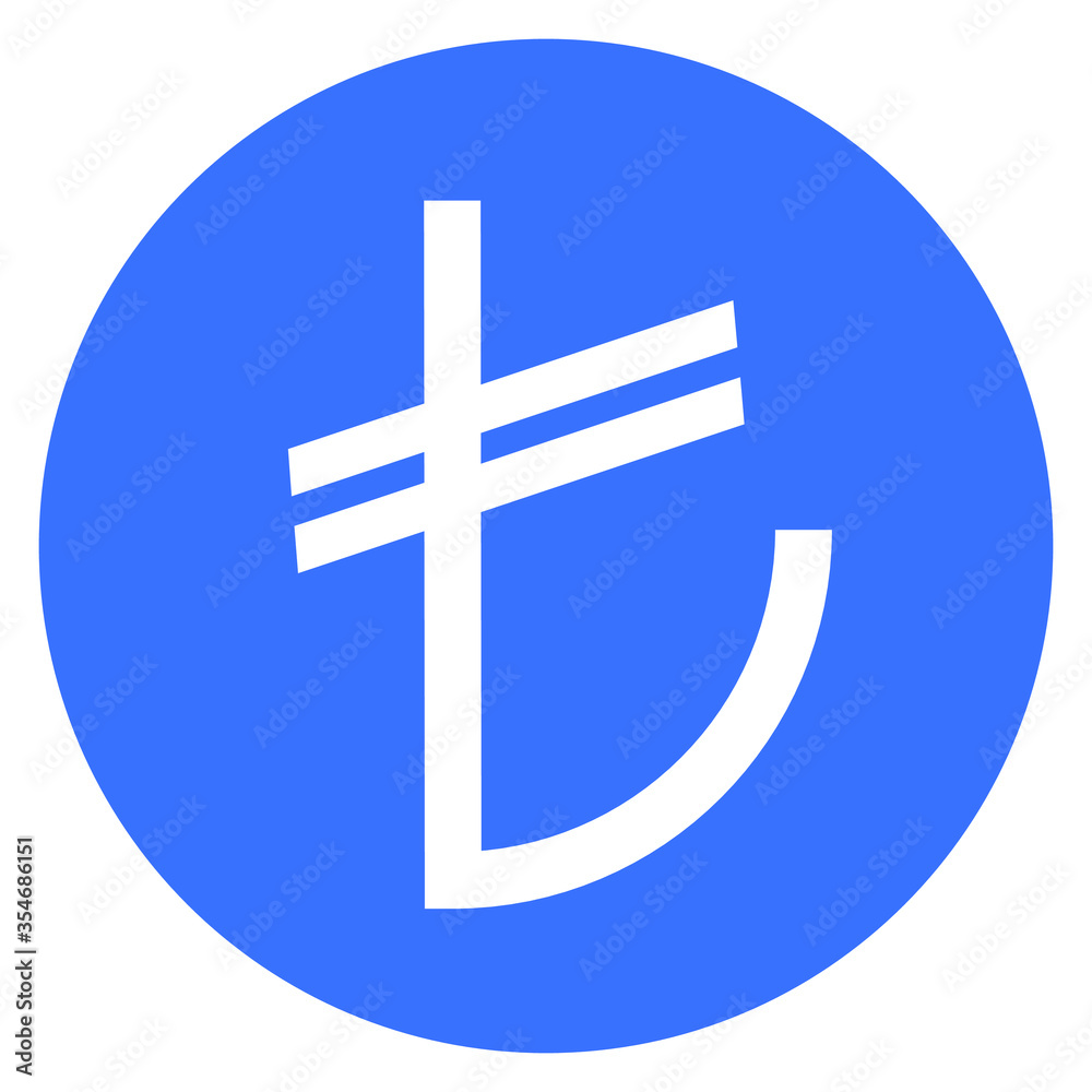 Turkish lira icon, symbol, blue, Vector Turkish lira icon, symbol, blue, Vector