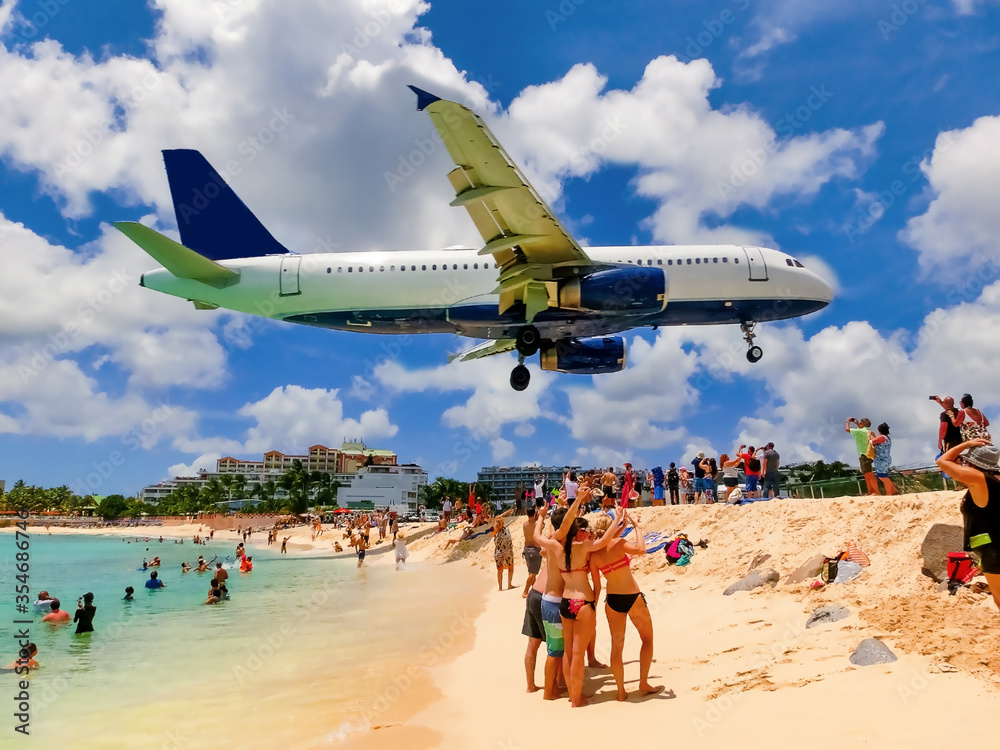 The beach at Maho Bay
